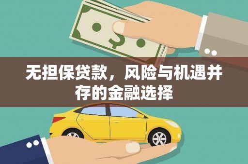 松溪无担保贷款，风险与机遇并存的金融选择