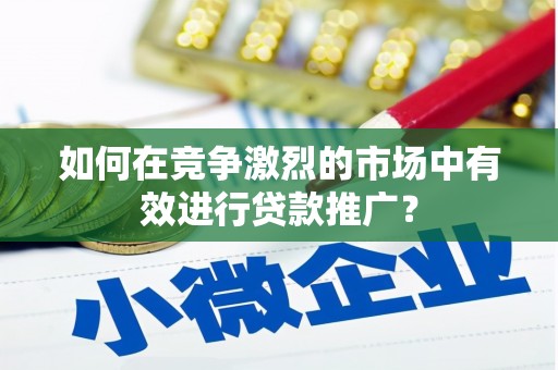 新都如何在竞争激烈的市场中有效进行贷款推广？