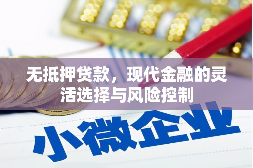玛家无抵押贷款，现代金融的灵活选择与风险控制