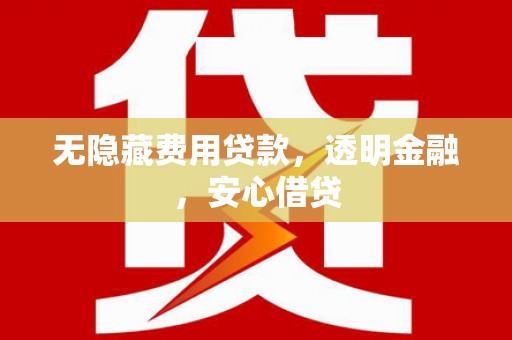 盐田无隐藏费用贷款，透明金融，安心借贷