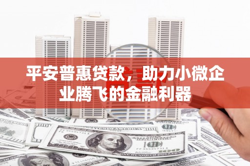 鹿草平安普惠贷款，助力小微企业腾飞的金融利器