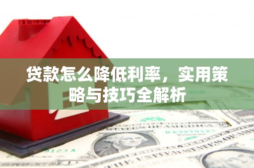 丽水贷款怎么降低利率，实用策略与技巧全解析