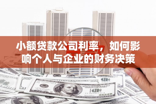燕巢小额贷款公司利率，如何影响个人与企业的财务决策