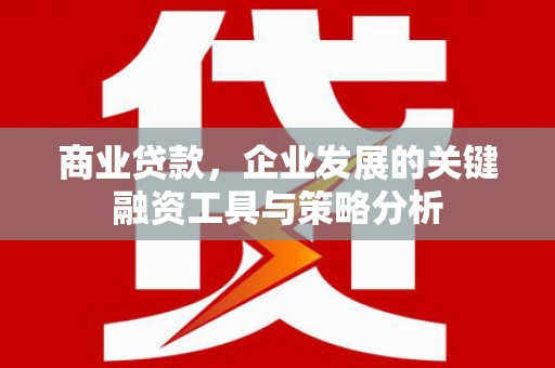 德江商业贷款，企业发展的关键融资工具与策略分析