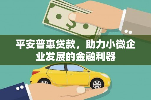 兴隆台平安普惠贷款，助力小微企业发展的金融利器