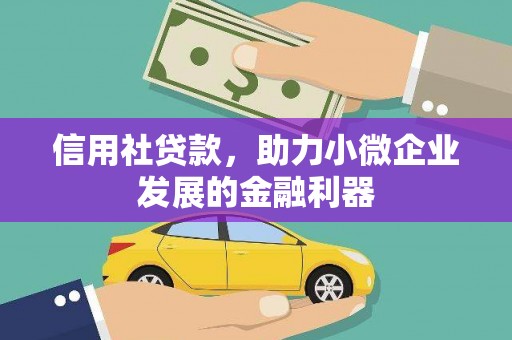 三都信用社贷款，助力小微企业发展的金融利器