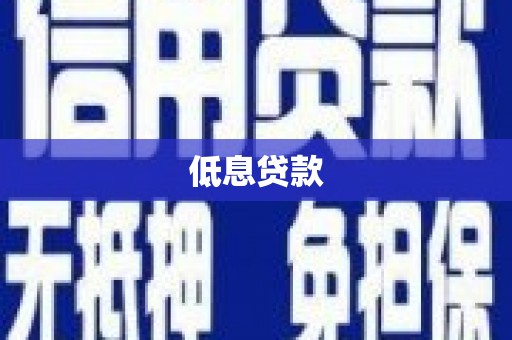 甘洛低息贷款